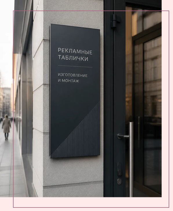 Рекламные таблички в Темрюке по цене от 4632 р. | Аванза-Тмр
